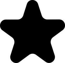 Black Star Silhouette Icon Shape