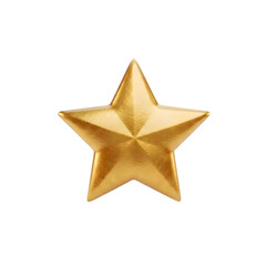 Obraz premium Golden star shining brightly, representing success, achievement, and quality isolated on transparent background