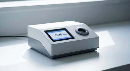 Digital Colorimeter Device Displayed on Neutral Surface with Soft Modern Light