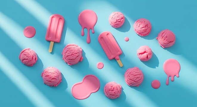 easter eggs on a blue background