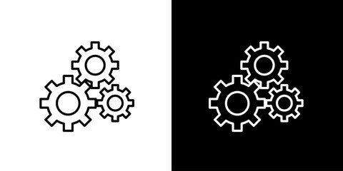 Essential Gear Mechanism Icon for Settings, Configuration, and Workflow Optimization in Digital Systems and Mechanical Processes