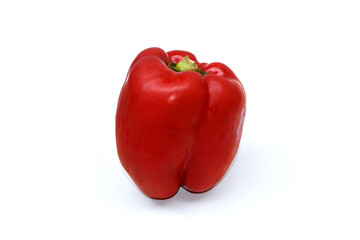 A ripe red paprika, fresh and spicy