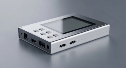 Microchip Analyzer on Soft Gray Surface under Subtle Laboratory Illumination