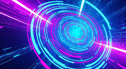 Abstract background in high-tech style with artificial lighting.