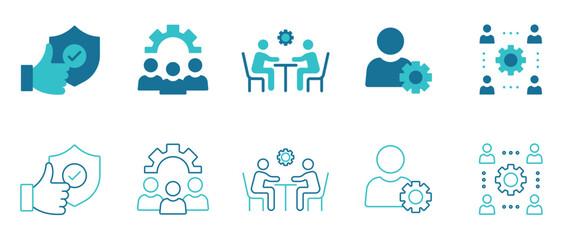 Management Business Icon Set.advantage, Star, Leadership, Innovation. Vector and illustrator