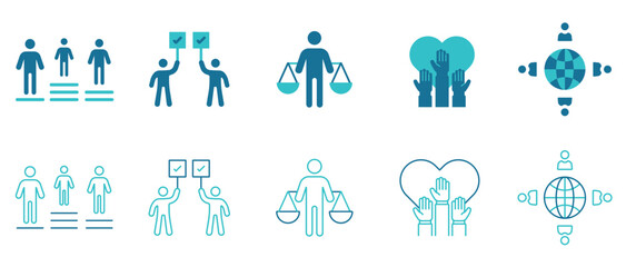 Life Skills icon set.solid icon set. Vector and illustration