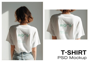White T-shirt Mockup Design Psd