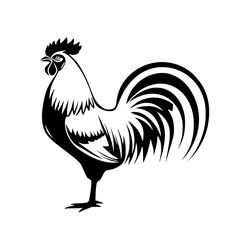 A striking vector illustration of a proud rooster symbolizing strength, sunrise, and new beginnings. Perfect for farm logos, organic brands, or country themed designs.