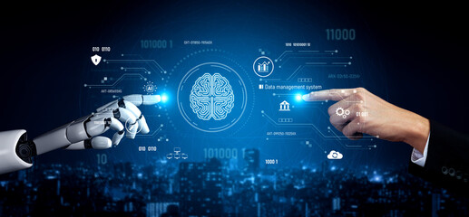 AI interacting with data management, data system, and data analysis processes for data-driven operations Vouch