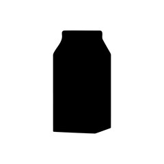 Juice carton silhouette vector flat illustration design.