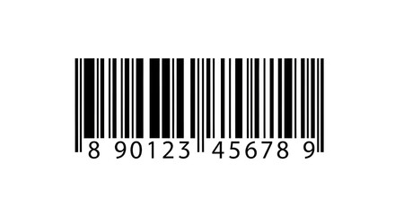 Vector illustration barcode with numbers.