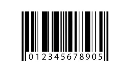 Vector barcode with numbers.