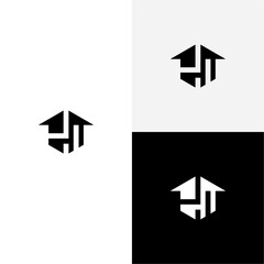 h home intial monogram vector icon illustration