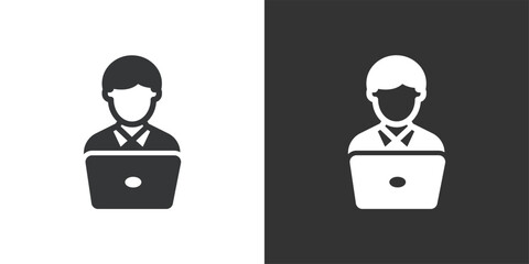temWebinar Participants icon. Solid glyph series icon