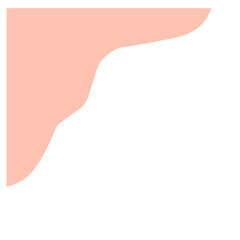 Soft Peach Abstract Curved Corner Element