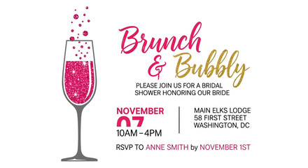 Brunch & Bubbly Invitation