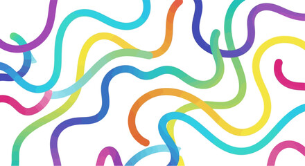 Obraz premium Colourful Wavy Line Pattern