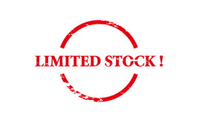 LIMITED STOCK ! - LIMITED STOCK ! text written on Red Rubber Stamp 
