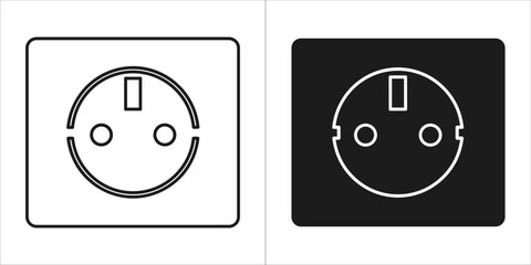 Electric socket icon in vector illustration