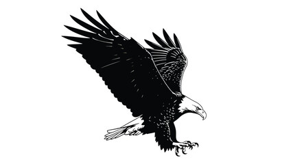 Majestic bald eagle icon, a symbol of freedom, power, and american pride, inspiring awe and respect