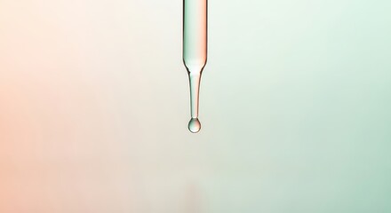 Single Pipette with Droplet of Liquid Suspended Above Minimal Surface