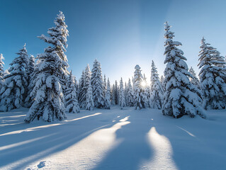 Enchanting winter wonderland christmas backdrop for festive scenes and holiday photography