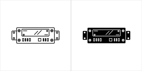 Network switch in vector style design illustration