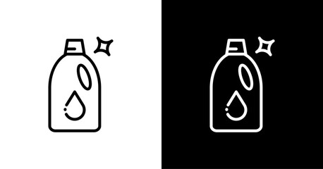 Fototapeta premium Cleaning Liquid White Icon Set Design