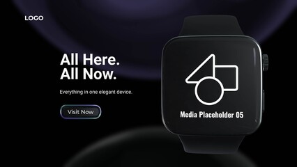 Elegant 3D Smartwatch Mockup Promo