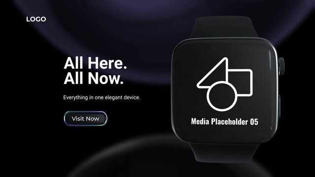 Elegant 3D Smartwatch Mockup Promo