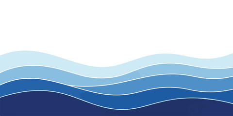 Abstract blue waves background vector illustration with gradient layers perfect for web design and presentations