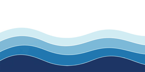 Abstract blue wave background layered paper cut style perfect for website headers and presentations