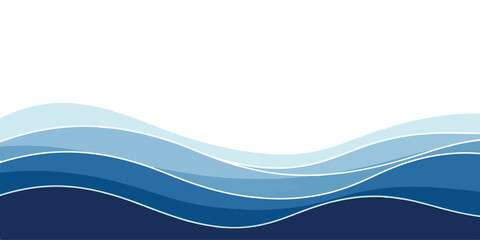 Abstract blue wave background flowing water illustration with gradient colors perfect for website headers and presentations