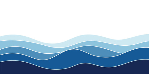 Abstract blue wave background illustration smooth vector design perfect for website headers and creative designs