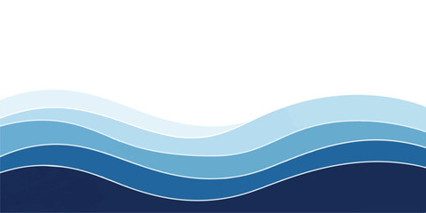 Abstract blue wave background flowing vector design with layered shapes perfect for website headers and presentations