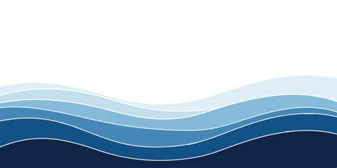 Abstract blue wave background illustration layered paper cut style perfect for website headers and presentations
