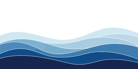 Abstract blue wave background vector illustration with flowing lines perfect for web design and presentations