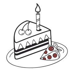 birthday cake with candles