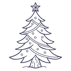 christmas tree vector illustration