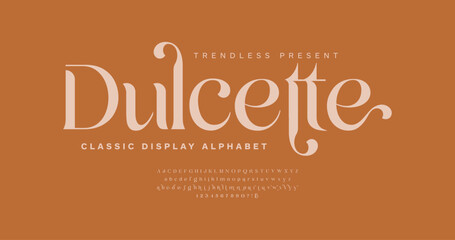 Luxury wedding alphabet letters. Classic font.