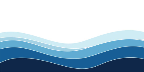 Abstract blue wave background smooth layered vector illustration perfect for website headers and presentations