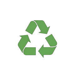 Obraz premium Recyclable Paper Symbol with Arrows Isolated Object on White Background 