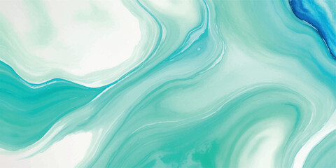 Abstract fluid art background with blue and turquoise swirls marble texture for creative design projects useful as a backdrop
