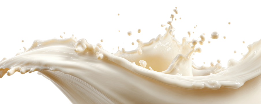 Milk splash on black background