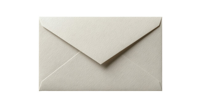 Blank light beige envelope, closed