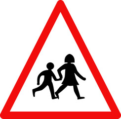 Transparent cross the road sign in PNG format 