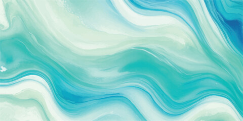 Abstract fluid art background with swirling turquoise and white marble texture design perfect for wallpapers and backgrounds