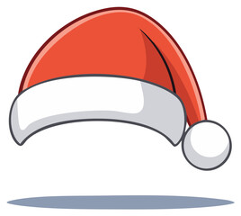 Classic Santa Hat with White Trim and Red Pom Pom