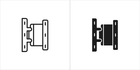 Tv mount icon in flat style vector design