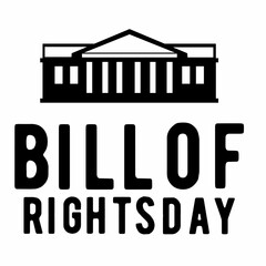 Happy Bill of Rights Day, December 15th. Templates for backgrounds, banners, cards, posters with inscriptions. Vector illustration.
